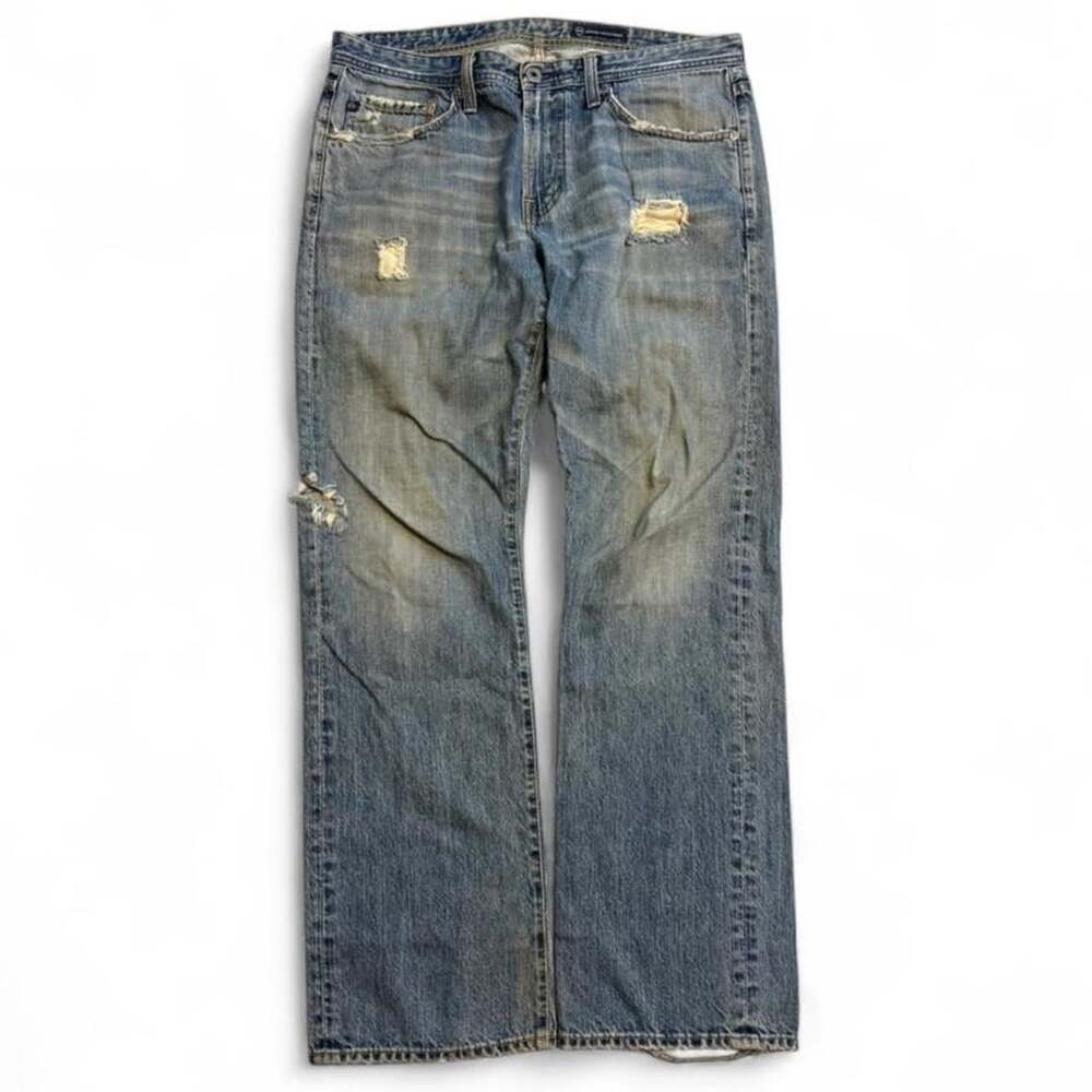 AG Adriano Goldschmied Distressed Jeans 33x32 Made in USA Denim